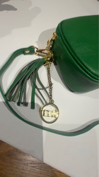 Bolso de piel verde Mia Tomazzi