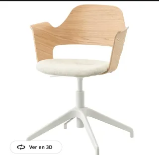 Silla Ikea Escritorio Madera y Tela