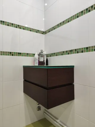 Mueble de baño suspendido 2 cajones