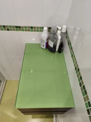 Mueble de baño suspendido 2 cajones