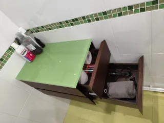 Mueble de baño suspendido 2 cajones