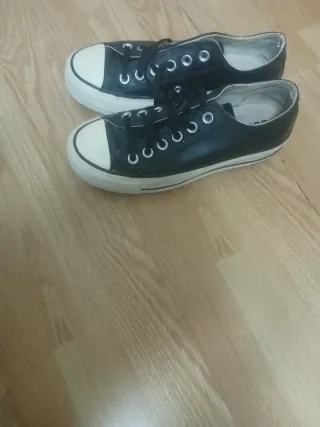 Converse Negro Piel Talla 36