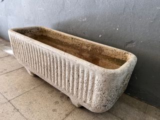 Jardinera de piedra artificial rectangular