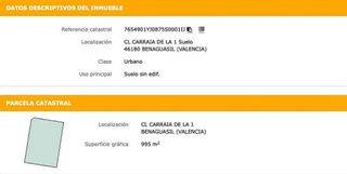 Terreno en venta en Benaguasil