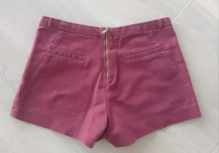 Pantaloncini Bershka bordeaux con zip