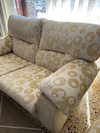 Set di due divani in tessuto lavabili