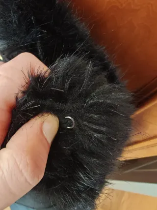 Abrigo pelo Bershka negro talla M