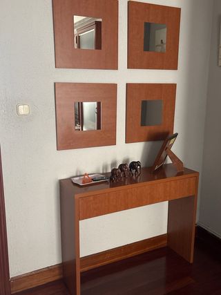 Mueble TV madera y cristal
