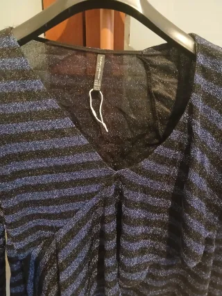 Maglioncino Zara righe blu e nere