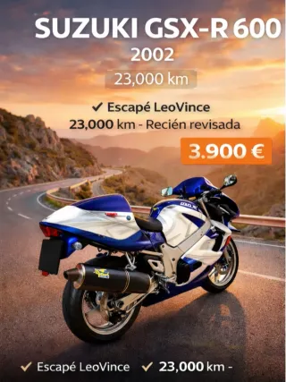 Suzuki GSXR 600R Azul y Blanca