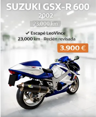 Suzuki GSXR 600R Azul y Blanca