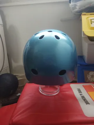 Casco bici skate niño azul