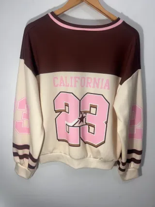 Sudadera California Mujer Beige/Marrón