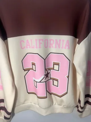 Sudadera California Mujer Beige/Marrón