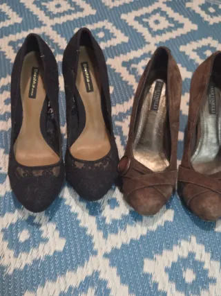 Lote zapatos Tacón 38 martinelli piel Bershka enca