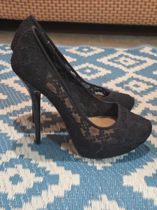 Lote zapatos Tacón 38 martinelli piel Bershka enca