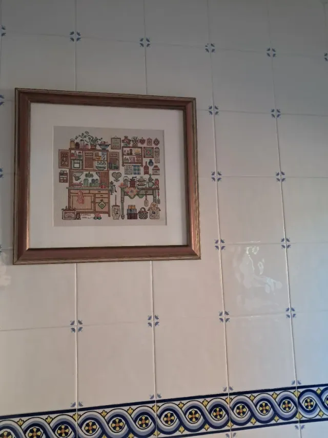 Cuadro Bordado Cocina Vintage