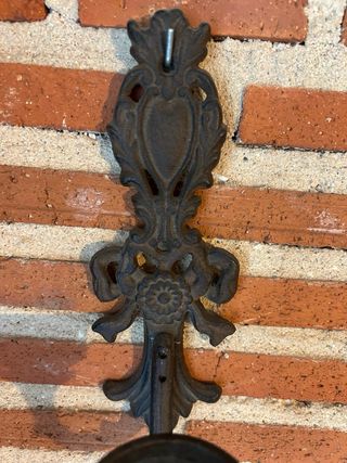 Aplique Portavelas Hierro Forjado Vintage