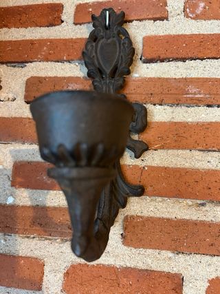 Aplique Portavelas Hierro Forjado Vintage