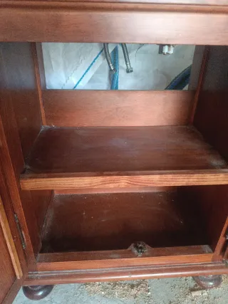 Mueble Lavabo Madera y Cerámica , grifo Ramón sole