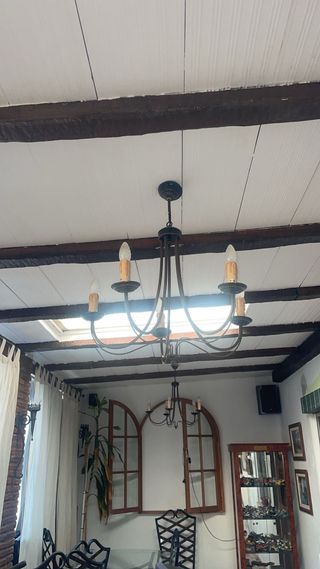 Lámpara de techo forja x2 50€ unidad
