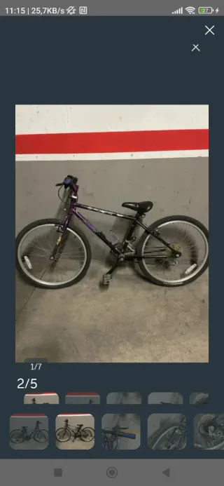 Bicicleta Morada Montaña