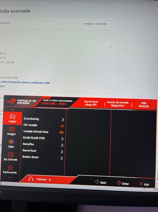 Monitor ASUS ROG Strix XG259QNS 24.5 LED