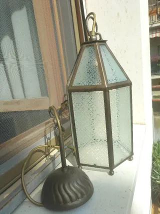 Lampada vintage vetro e metallo