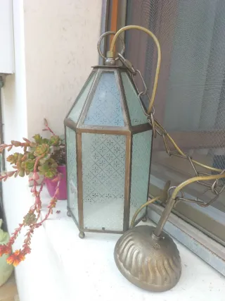 Lampada vintage vetro e metallo