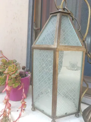 Lampada vintage vetro e metallo