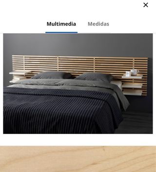 Cabecero de madera Ikea modificado.