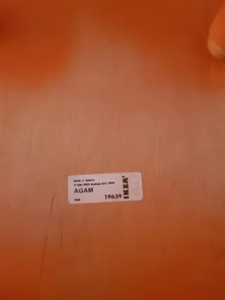 Pack 2 Sillas Altas IKEA AGAM (Verde y Naranja)