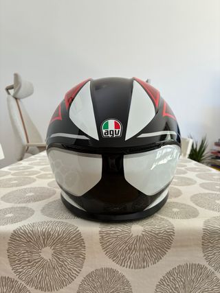Casco AGV Corsa Carbon Aramida Negro/Rojo