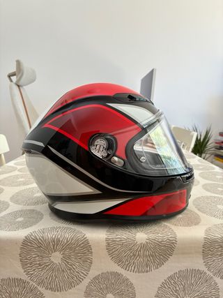 Casco AGV Corsa Carbon Aramida Negro/Rojo