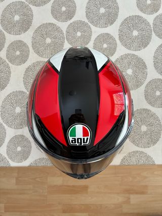Casco AGV Corsa Carbon Aramida Negro/Rojo