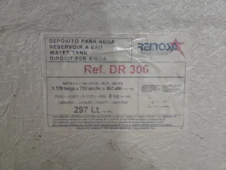 Depósito agua potable poliéster