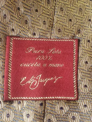 Cravatta Seta Vintage Enzo Jaques Oro Viola