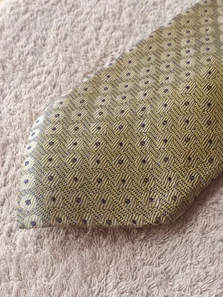 Cravatta Seta Vintage Enzo Jaques Oro Viola