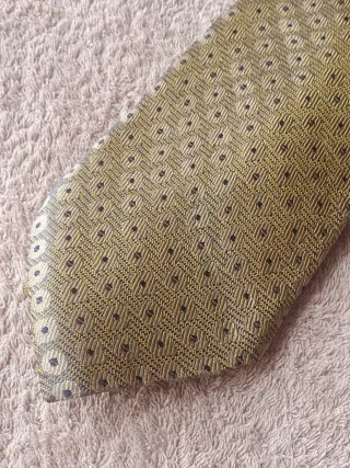 Cravatta Seta Vintage Enzo Jaques Oro Viola