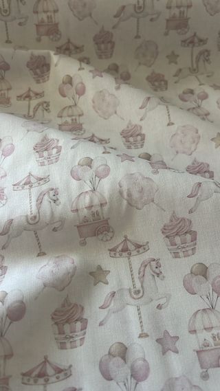 Tela infantil feria rosa