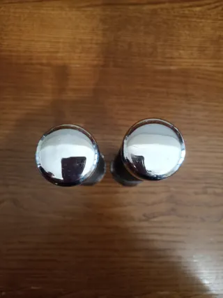 Manopole Vespa PX Piaggio Nere Cromate