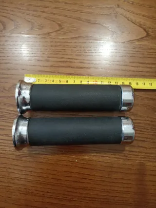 Manopole Vespa PX Piaggio Nere Cromate