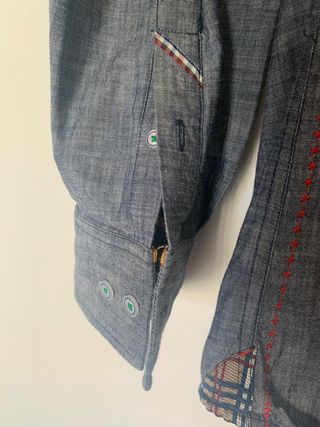 Camisa Robert Graham XL Lujo Detallada Algodón