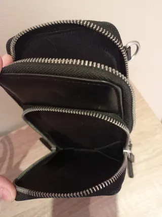 Bolso bandolera Superdry negro
