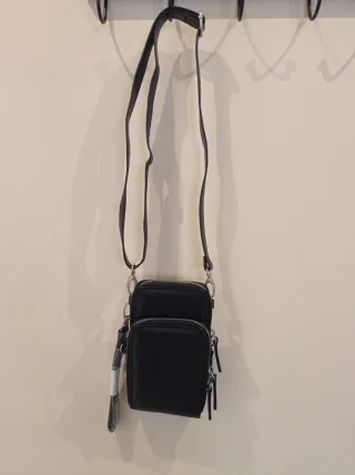 Bolso bandolera Superdry negro
