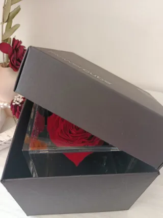 Rosa Stabilizzata-Cuore in Flowercube
