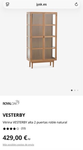 Vajillero Jysk Vesterby in legno e vetro