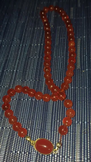 Collana antica perle corniola