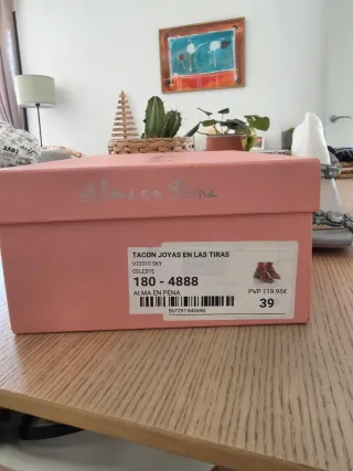 Sandalias de tacón Azul y pedreria