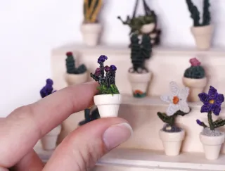 Mini plantas de macramé